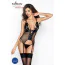 Комплект Passion Free Your Senses Katriss Corset, чорний: корсет + трусики-стрінги - Фото №3