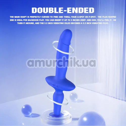 Вибратор с анальной пробкой Kissen Ritter, синий