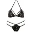 Комплект Cottelli Collection Lingerie 2211254 чорний: бюстгальтер + трусики-стрінги - Фото №3