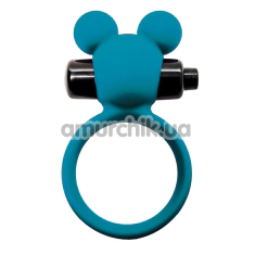 Ерекційне кільце з вібрацією Virgite Vibrating Ring E6, бірюзове - Фото №1