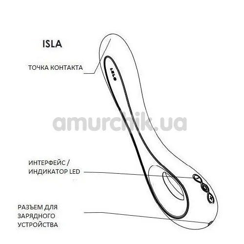 Вібратор Lelo Isla Black (Лело Ісла), чорний