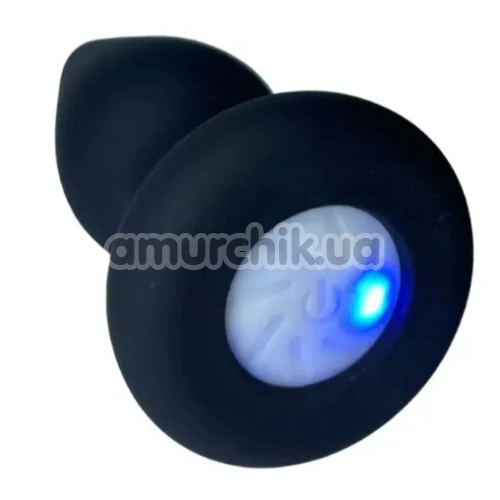 Анальная пробка с подсветкой Passion Play Light-up Buttplug M, черная