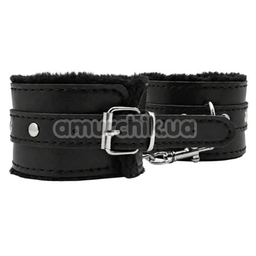 Фиксаторы для рук DS Fetish Furry Hand Restraints, черные