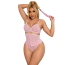 Комплект Star Night Luxury Rhinestone Lingerie Set, рожевий: бюстгальтер + трусики-стрінги + корсет - Фото №3