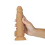 Вибратор с ротацией Addiction Naked Rotating & Vibrating Dong 8, светло-коричневый - Фото №5