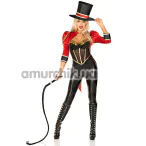 Костюм циркачки Leg Avenue Circus Ringmaster Diva Catsuit, червоно-чорний: комбінезон + циліндр - Фото №1