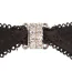 Комплект Abierta Fina Rhinestone Shelf Bra Set чорний: бюстгальтер + пояс для панчіх + трусики-стрінги - Фото №11