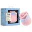 Клиторальный вибратор с подвижным язычком и губами Blush Kissing Rose, розово-голубой - Фото №8