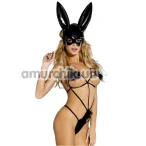 Костюм зайчика Sunspice Teddy Lingerie черный: боди + маска - Фото №1
