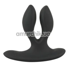 Анальна пробка з вібрацією XouXou Vibrating Expander Butt Plug, чорна - Фото №1