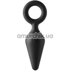 Анальная пробка Fantasstic Ring Plug Small, черная - Фото №1
