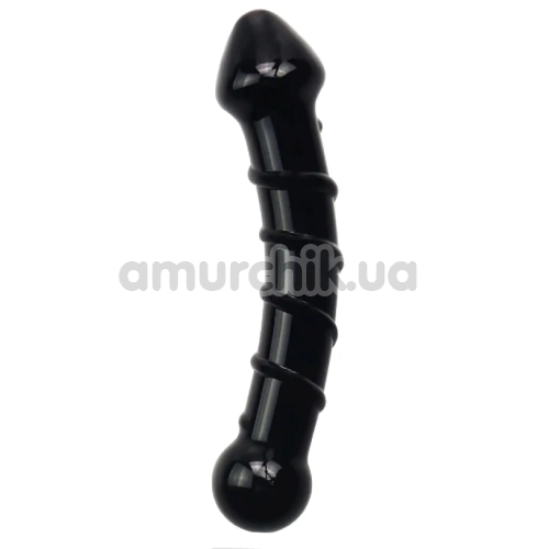 Фаллоимитатор LoveToy Glass Romance GS05, черный - Фото №1