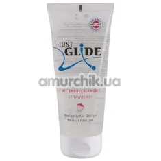 Оральний лубрикант Just Glide Strawberry - полуниця, 200 мл - Фото №1