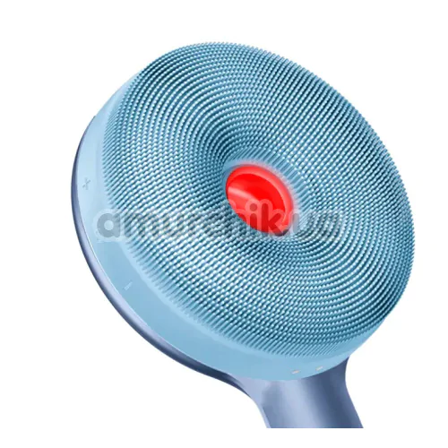 Звуковая щетка для тела Geske Sonic LED Full-Body Brush 9 in 1, голубая