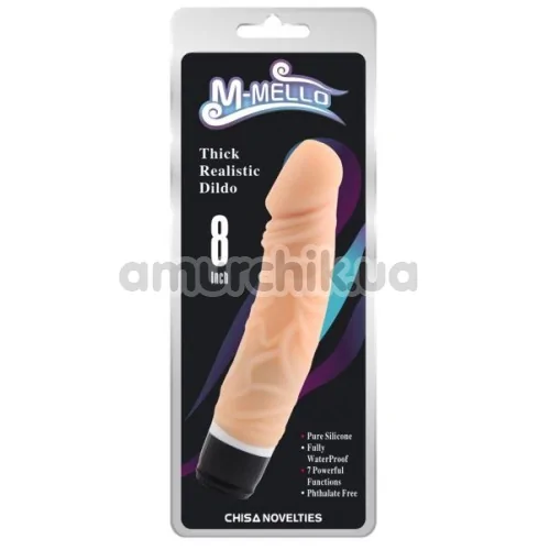 Вибратор M-Mello Thick Realistic Dildo 8, телесный
