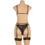 Комплект Star Night Bra Garter Belt, черный: бюстгальтер + трусики с гартерами - Фото №10