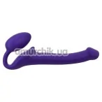 Безремневий страпон Strap-On-Me Silicone Bendable Strap-On S, фіолетовий - Фото №1