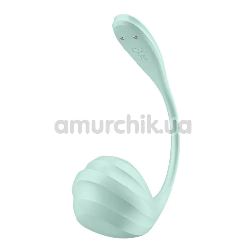 Виброяйцо Satisfyer Smooth Petal, бирюзовое