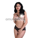 Трусики Daring Intimates Ella Crotchless Cheeky Panty, чорні - Фото №1