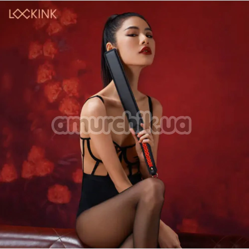 Шльопалка Lockink Sevanda Braided-Handle Spanking Paddle, чорна