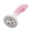 Анальная пробка с прозрачным кристаллом Anal Plug Small, бело-розовая - Фото №1