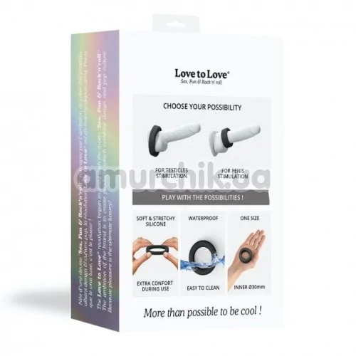 Ерекційне кільце для члена Love To Love Cool Ring, чорне