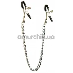 Затискачі для сосків з ланцюжком Lucky Bay Nipple Play Long Chain, сріблясті - Фото №1