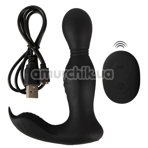 Вибростимулятор простаты с ротацией Rebel RC Butt Plug With 2 Functions, черный