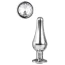 Анальна пробка з прозорим кристалом Gleaming Love Small Pleasure Plug, срібна - Фото №4