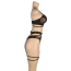 Комплект Star Night Ring & Strap Set, черный: бюстгальтер + трусики-стринги + пояс для чулок - Фото №11