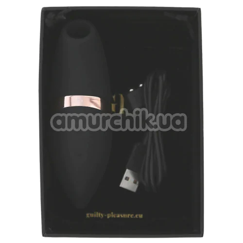 Симулятор орального секса для женщин Guilty Pleasure х Satisfyer Aura Pulse, черный