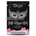 Збуджуючий гель з ефектом вібрації Orgie Dual Vibe! Liquid Vibrator Strawberry Gin and Tonic - полуничний джин і тонік, 1 мл - Фото №1
