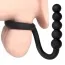 Эрекционное кольцо со стимулятором простаты Ball Cinch With Anal Bead, черное - Фото №6
