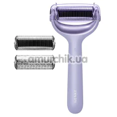 Масажер-ролер для обличчя та тіла з мікроголками Geske MicroNeedle Face & Body Roller 8 in 1, бузковий - Фото №1