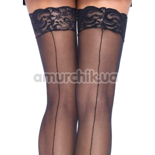 Панчохи Leg Avenue One Size Nuna Sheer Thigh High Stockings, чорні