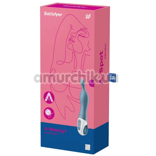 Вібратор для точки G Satisfyer A-Mazing 1, блакитний