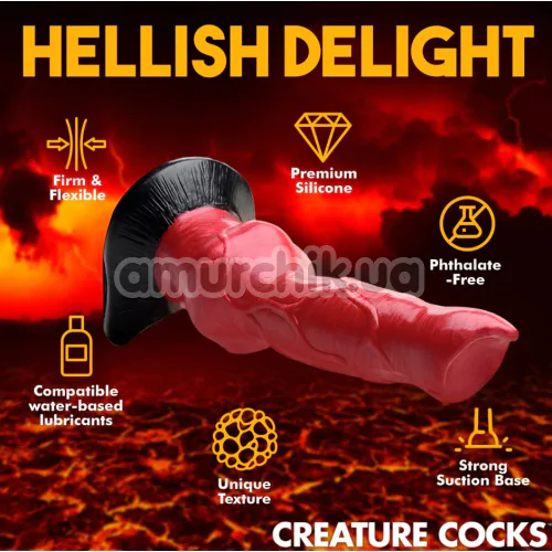 Фаллоимитатор Creature Cocks Hell-Hound, красный