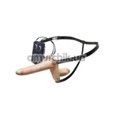 Подвійний страпон з вібрацією Fetish Fantasy Series Super Penetrix Strap-on, тілесний - Фото №1