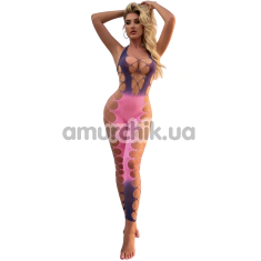 Комбинезон Star Night Hollow Out Gradient Bodystocking, фиолетово-розовый - Фото №1