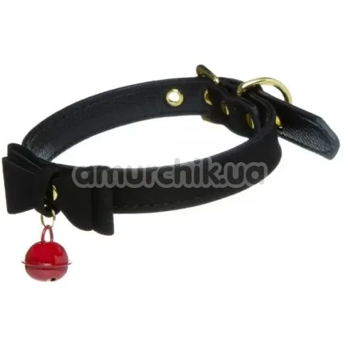 Нашийник Loveshop Bow and Bell, чорний