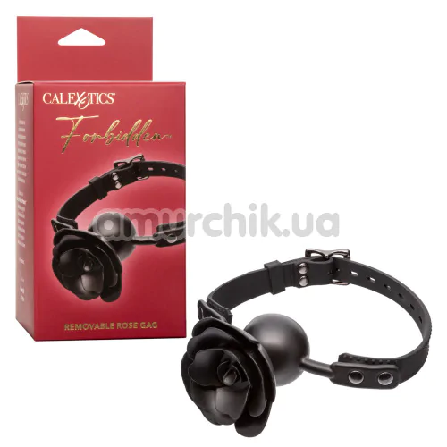 Кляп Forbidden Removable Rose Gag, чорний
