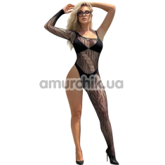 Комбінезон Star Night One Shoulder Stripe Bodystocking, чорний - Фото №1