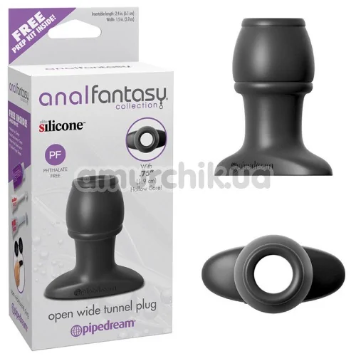 Анальна пробка Anal Fantasy Collection Open Wide Tunnel Plug, чорна