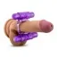 Віброкільце Double Play Dual Vibrating Cock Ring, фіолетове - Фото №4