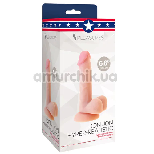 Фаллоимитатор S Pleasures Don Jon Hyper-Realistic Silicone 6.6, телесный