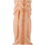 Вибратор-насадка Hismith Slightly Curved Vibrating Silicone Dildo Monster Series 8.2, золотой - Фото №4