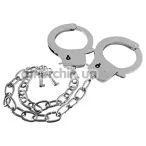 Наручники Metal Handcuffs Long Chain, срібні - Фото №1