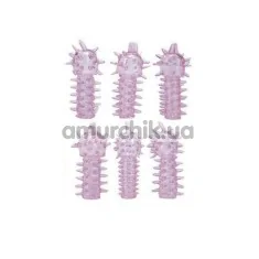 Набор насадок на пенис Stretchable Magic Material Tickler Sleeve Set, 6 шт - Фото №1