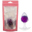 Анальна пробка Crystal Ribbed Butt Plug Large, фіолетова - Фото №5