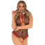 Костюм школьницы Leg Avenue Teachers Pet Schoolgirl Fishnet Teddy черный: боди + галстук - Фото №3